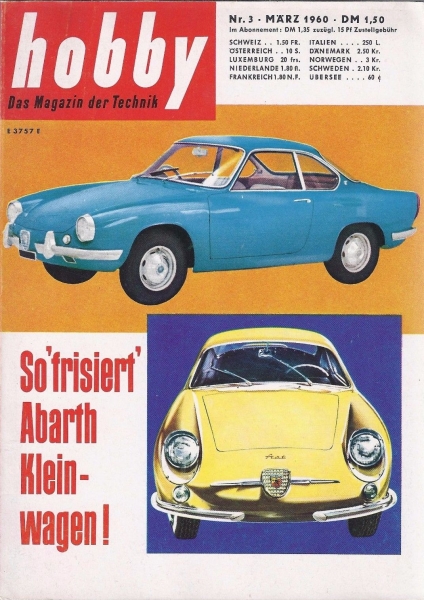 "Hobby - Das Magazin der Technik" 1960 Abarth Technical-Magazine (8443)