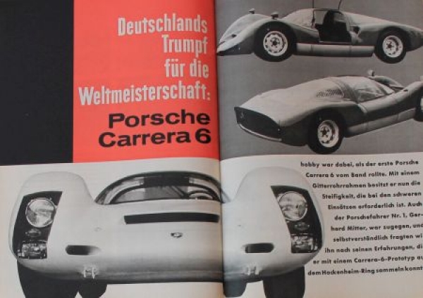 "Hobby - Das Magazin der Technik" 1966 Porsche Carrera 6 Technik-Magazin (8397)