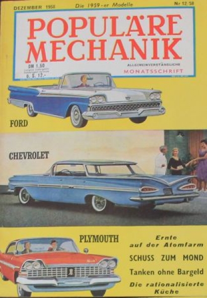 "Populaere Mechanik" 1958 Chevrolet Models Technic-Magazin (8392)