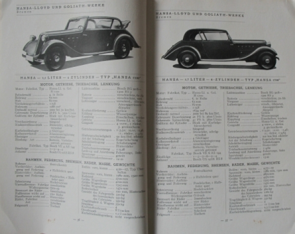 "Autotypenbuch - Typentafeln der Deutschen Kraftfahrzeuge" Automobil-Yearbook 1931 (8318)