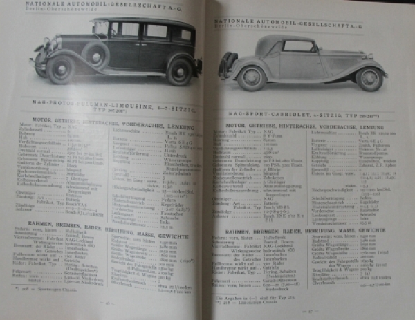 "Autotypenbuch - Typentafeln der Deutschen Kraftfahrzeuge" Automobil-Yearbook 1933 (8322)