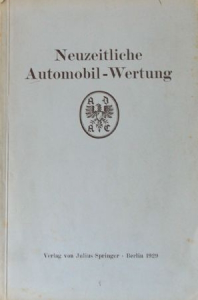 ADAC "Neuzeitliche Automobil-Wertung" Vehicletechnic 1929 (8485)