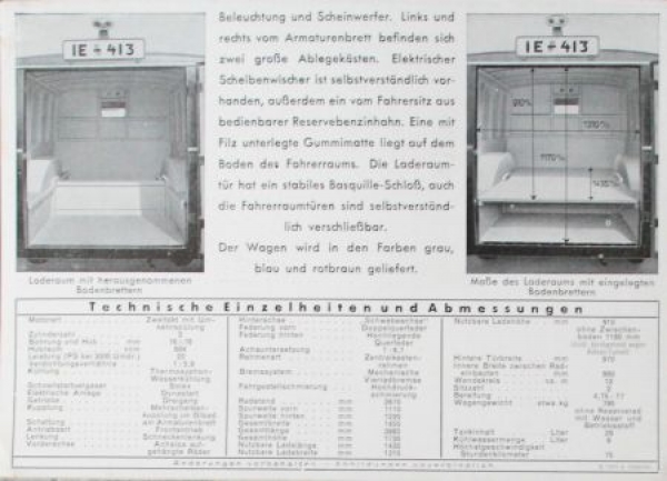 DKW Front Commercialcar Modelprogram 1936 Carbrochure (7136)