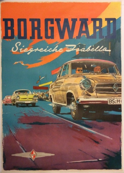 Borgward Advertising-Poster 1958 "Siegreiche Isabella" (8412)