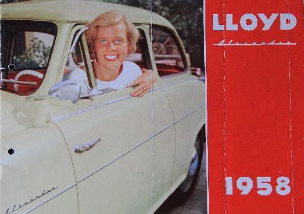 Lloyd Alexander 600 Modelprogram 1958 Carbrochure (8473)