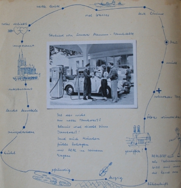 Volkswagen Modelprogram 1955 "Hochzeitsreise zu dritt" BV Aral Carbrochure (8497)