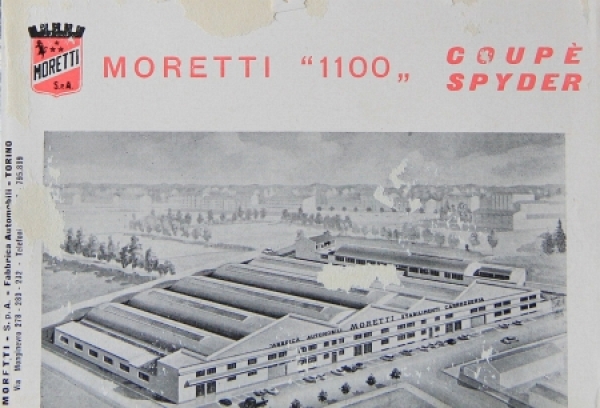 Moretti 1100 Coupe Spider Modelprogram 1959 Carbrochure (8501)