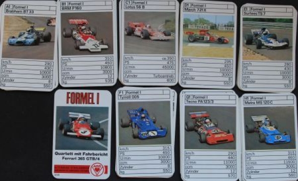 Altenburg Spielkarten "Formel I" 1972 Cardgamen (5019)