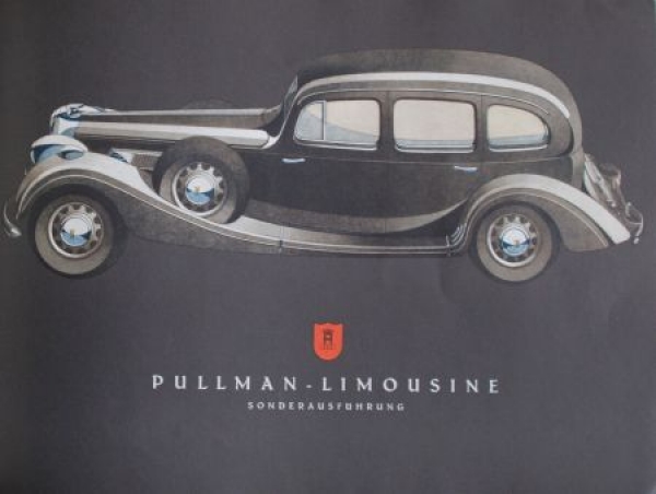 Horch 5 Litre V-8 Cylindre Modelprogram 1937 Reuters-Drawings Carbrochure (7229)