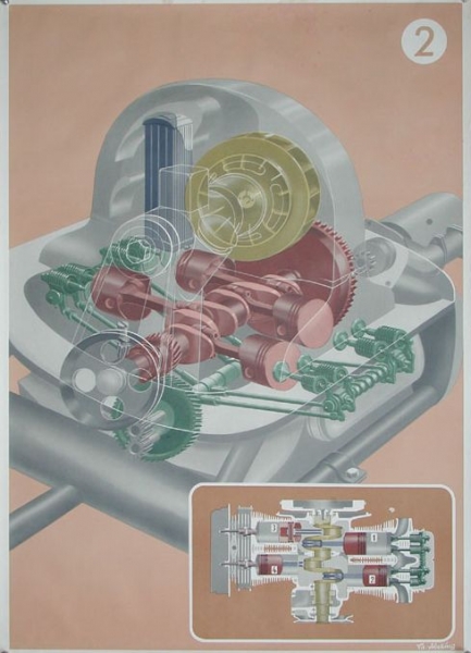 Volkswagen KdF 1939 Cooling Abeking-Originalposter (7227)