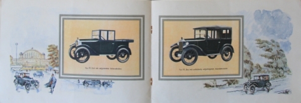 Dixi 3/15 PS Modelprogram 1928 "Der Kleinwagen" Reuters-Drawings Carbrochure (8540)