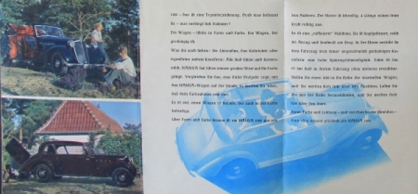 Borgward Hansa 1100 Modelprogram 1937 "Formen und Farben" Carbrochure (8546)