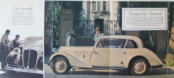 Borgward Hansa 1100 Modelprogram 1937 "Formen und Farben" Carbrochure (8546)