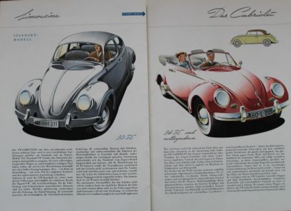 Volkswagen Beetle Modelprogram 1958 Reuters Carbrochure (3322)