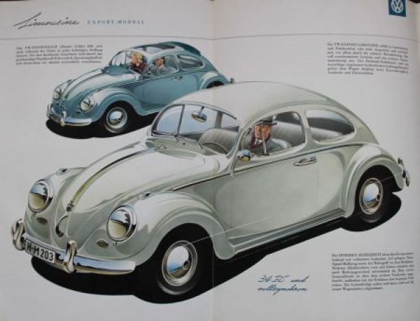 Volkswagen Beetle Modelprogram 1958 Reuters Carbrochure (3322)