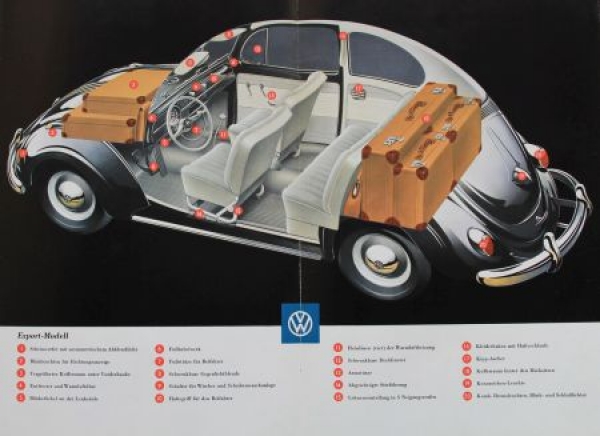 Volkswagen Beetle Modelprogram 1958 Reuters Carbrochure (3322)