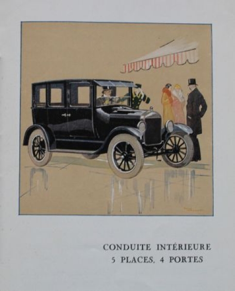 Ford T Modelprogram 1925 "La Ford voiture ideale de la femme" Carbrochure (7328)
