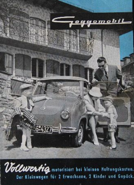 Glas Goggomobil Modelprogram 1958 Carbrochure (8653)