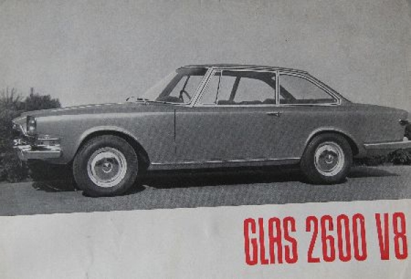 Glas 2600 V8 Modelprogram 1966 Carbrochure (8659)