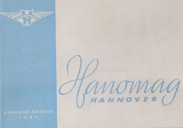 Hanomag Modellprogramm 1937 Automobilprospekt (5315)