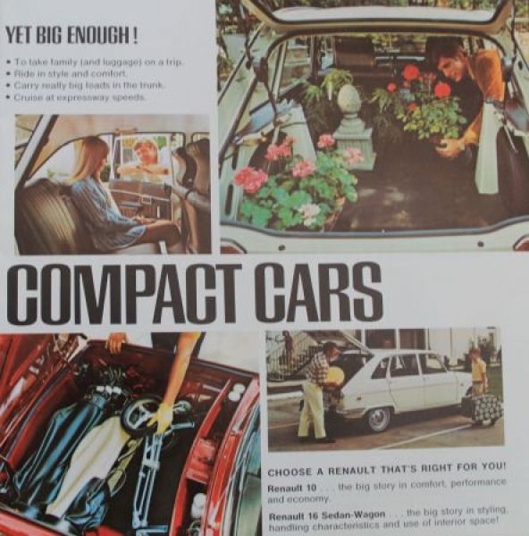 Renault 16 Modelprogram 1968 Sedan-Wagon Carbrochure (9774)