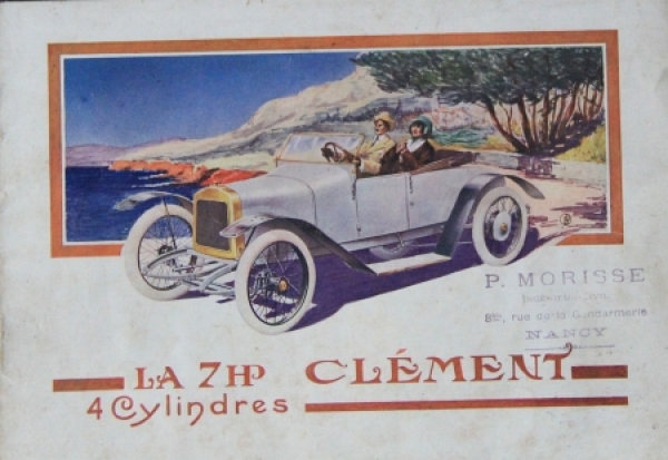 Clement 7 HP 4 Cylindres Modelprogram 1910 Carbrochure (8709)