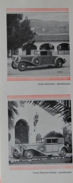 Auburn Cord Modelprogram 1929 Carbrochure (2608)