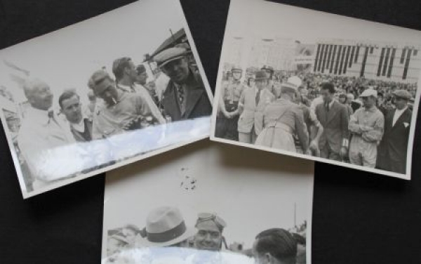 Rosemeyer at Grand-Prix Germany 1937 three original photos (9798)