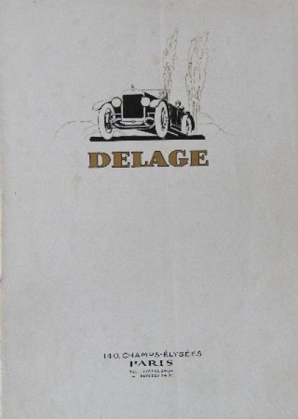 Delage Modelprogram 1924 Carbrochure (8740)