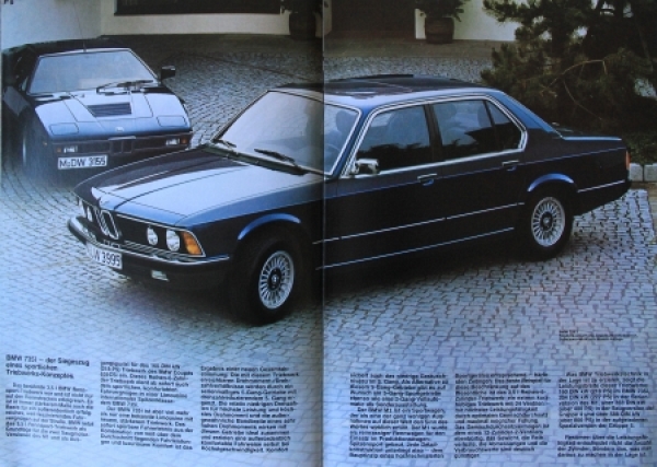 BMW 728 i - 745 i Modelprogram 1979 two Carbrochures (8741)
