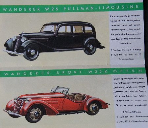Wanderer Cars Modelprogram 1937 Carbrochure (8772)
