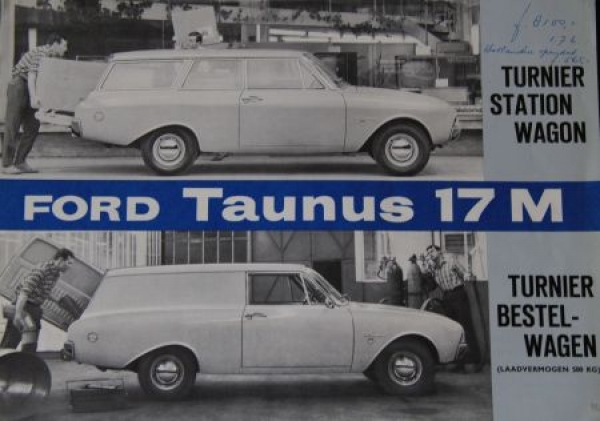 Ford Taunus 17 M Turnier Modelprogram 1962 Carbrochure (2748)