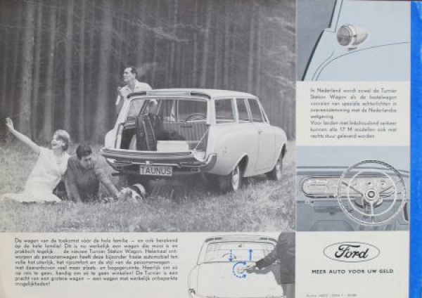 Ford Taunus 17 M Turnier Modelprogram 1962 Carbrochure (2748)