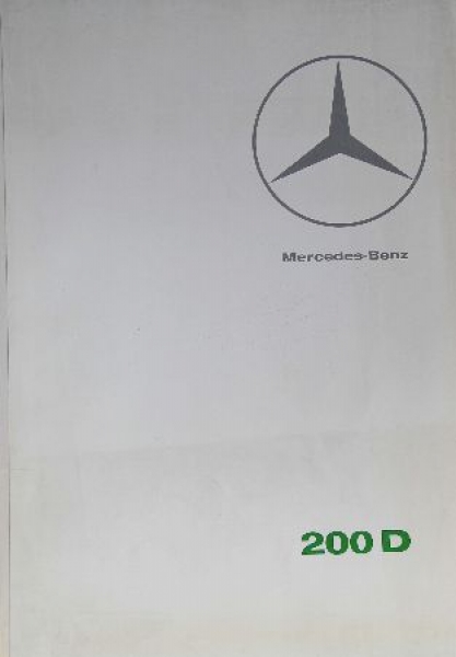 Mercedes-Benz 200 D Modellprogramm 1965 Automobilprospekt (8867)