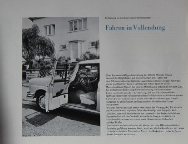 Mercedes-Benz Automatisches Getriebe 1964 Automobilprospekt (8878)