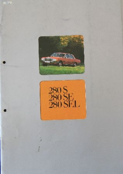 Mercedes-Benz 280 Modellprogramm 1975 Automobilprospekt (8898)