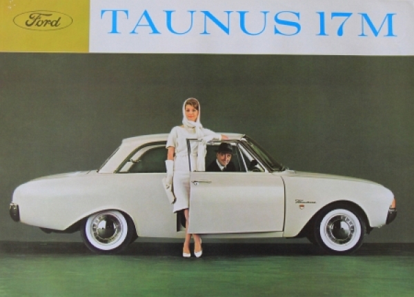 Ford Taunus 17 M Modelprogram 1964 Gotschke-Drawings Carbrochure (8930)