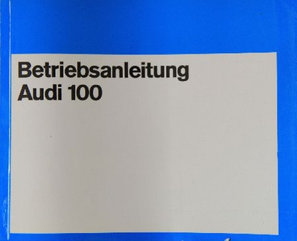 Audi 100  Ownermanual 1972 (8954)
