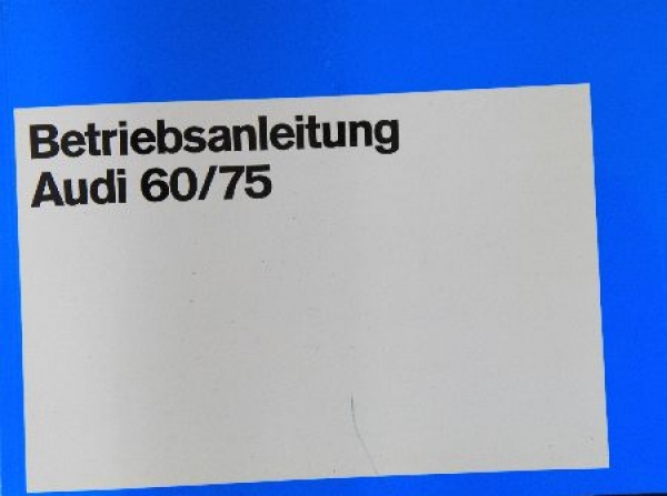 Audi 60/75 Owner-manual 1975 (8955)