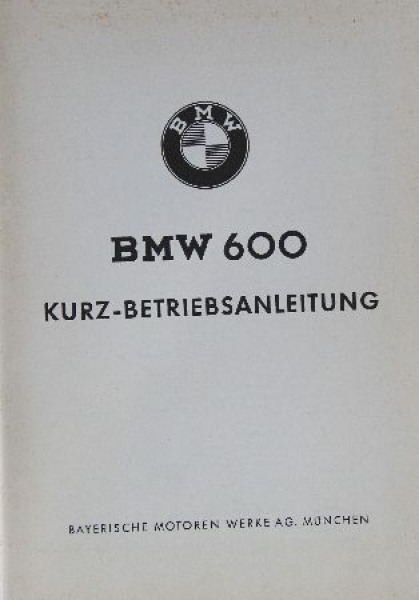 BMW 600 Ownermanual 1958 (8964)