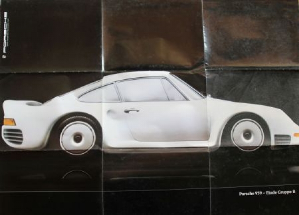 Porsche 959 Etude Gruppe B Modelprogram 1984 Carbrochure (8895)