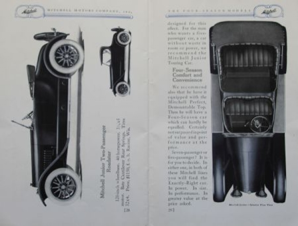 Mitchell Four Seasons Modelprogram 1919 Carbrochure (9993)