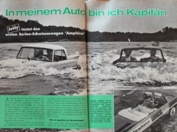 "Hobby - Das Magazin der Technik" 1962 Amphicar Technical-Magazine (0516)