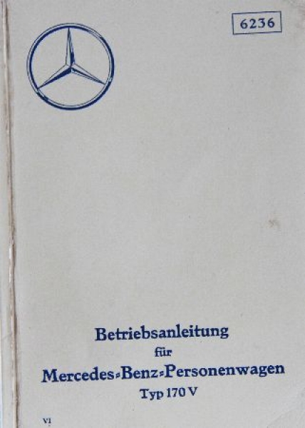 Mercedes-Benz 170 V 1938 Betriebsanleitung (9010)