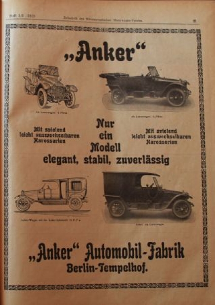 "Automobil Rundschau" Mitteleuropäischer-Motorwagenverein Magazin 1919 (0504)