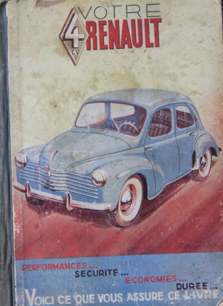 Renault 4 CV "Votre Renault" 1952 Ownermanual (9028)