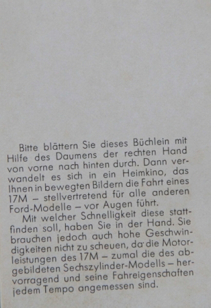 Ford Taunus 12 M Modelprogram 1966 "Die Probefahrt" Carbrochure (9052)