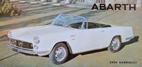 Abarth 2200 Cabriolet - Coupe Modellprogramm 1968 Automobilprospekt (0508)