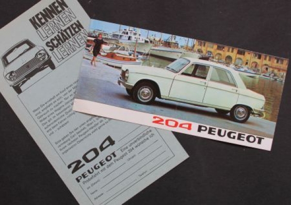 Peugeot 204 Modelprogram 1966 Carbrochure (0525)