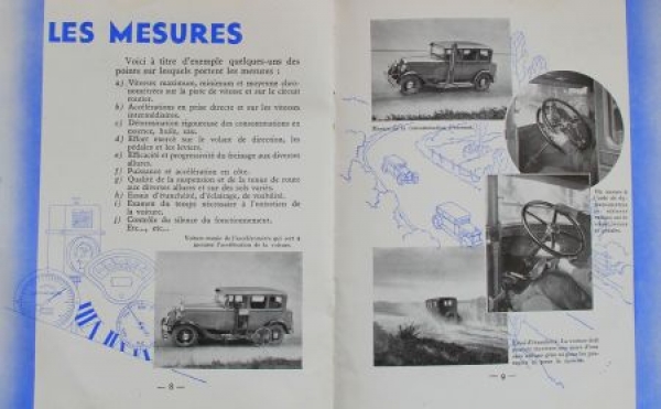 Citroen Modelprogram 1930 "Les Voitures a Montlhery" Carbrochure (0519)